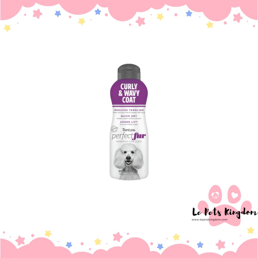 Tropiclean Perfect Fur Curly & Wavy Coat Dog Shampoo 16oz