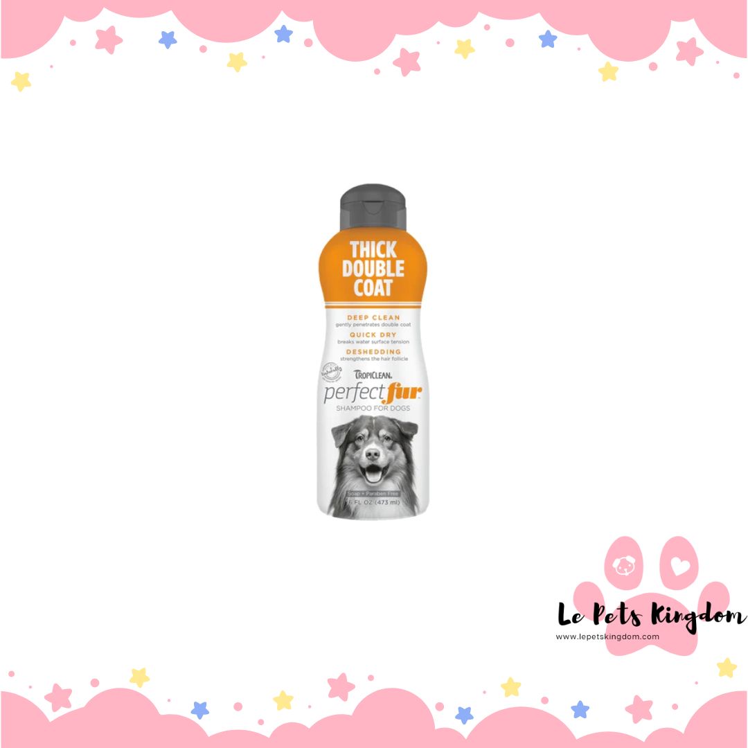 Tropiclean Perfect Fur Thick Double Coat Dog Shampoo 16oz