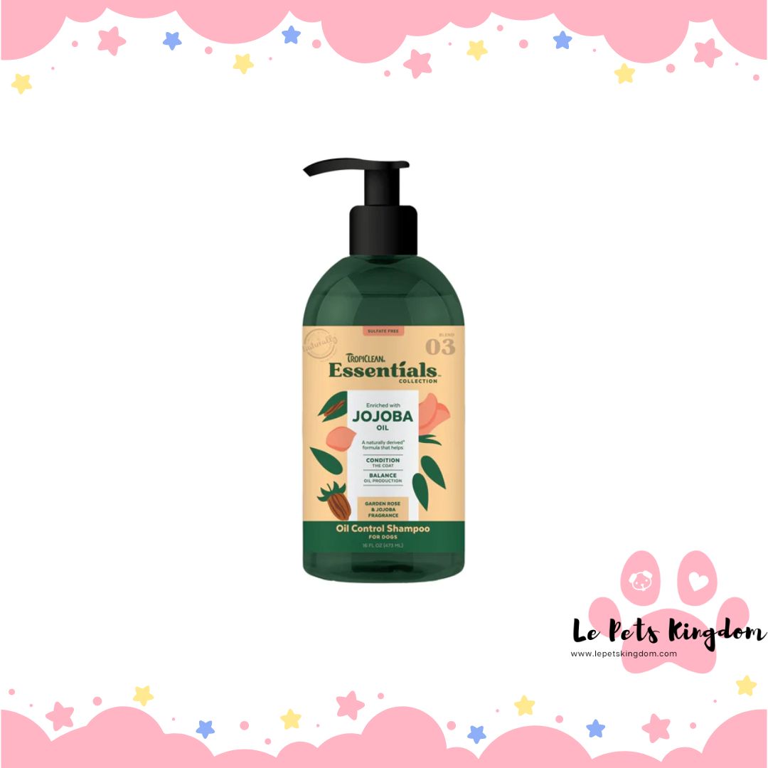 Tropiclean Essentials Jojoba Oil Oil Control Dog Shampoo 16oz