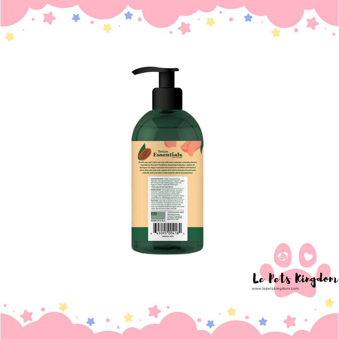 Tropiclean Essentials Jojoba Oil Oil Control Dog Shampoo 16oz