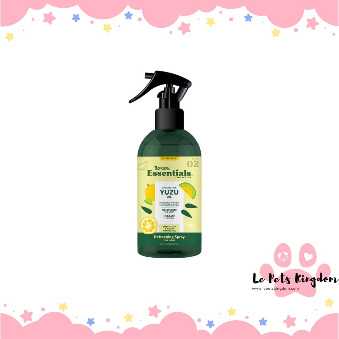 Tropiclean Essentials Yuzu Fruit Deodorizing Dog Spray 8oz