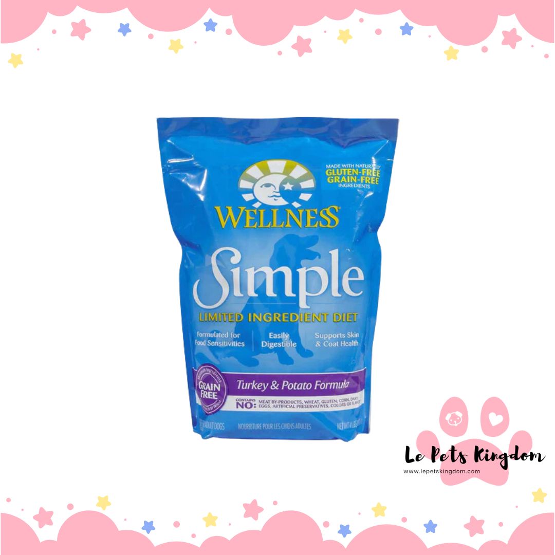 Wellness Simple Grain-Free Turkey & Potato Formula Adult Dry Dog Food 26lb