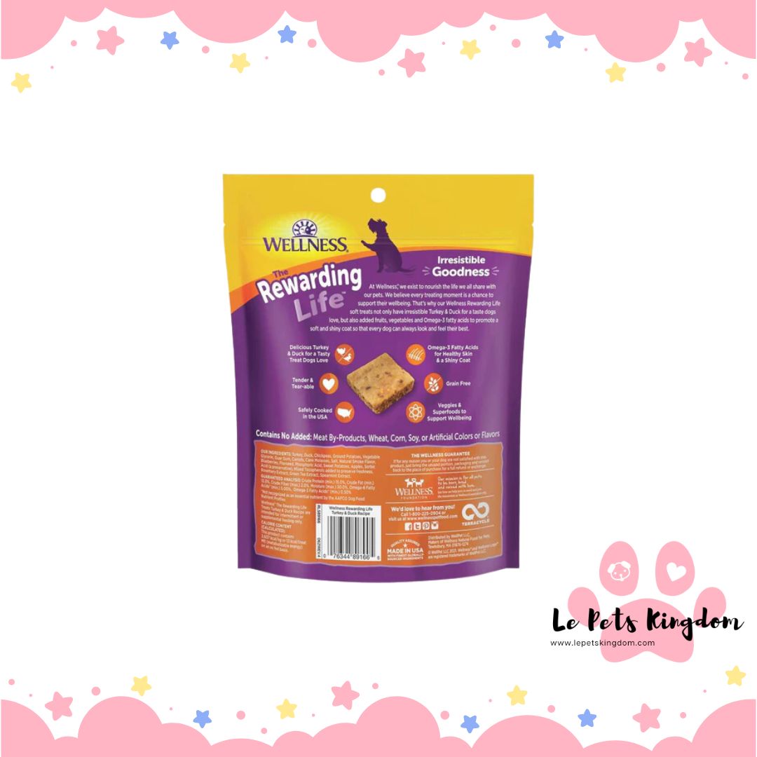 Wellness Rewarding Life (Wellbites) Turkey & Duck Grain Free Dog Treats 6oz