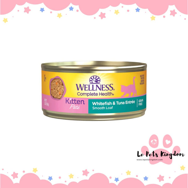 Wellness Complete Health Whitefish & Tuna Pate Grain-Free Kitten Canned Cat Food 156g