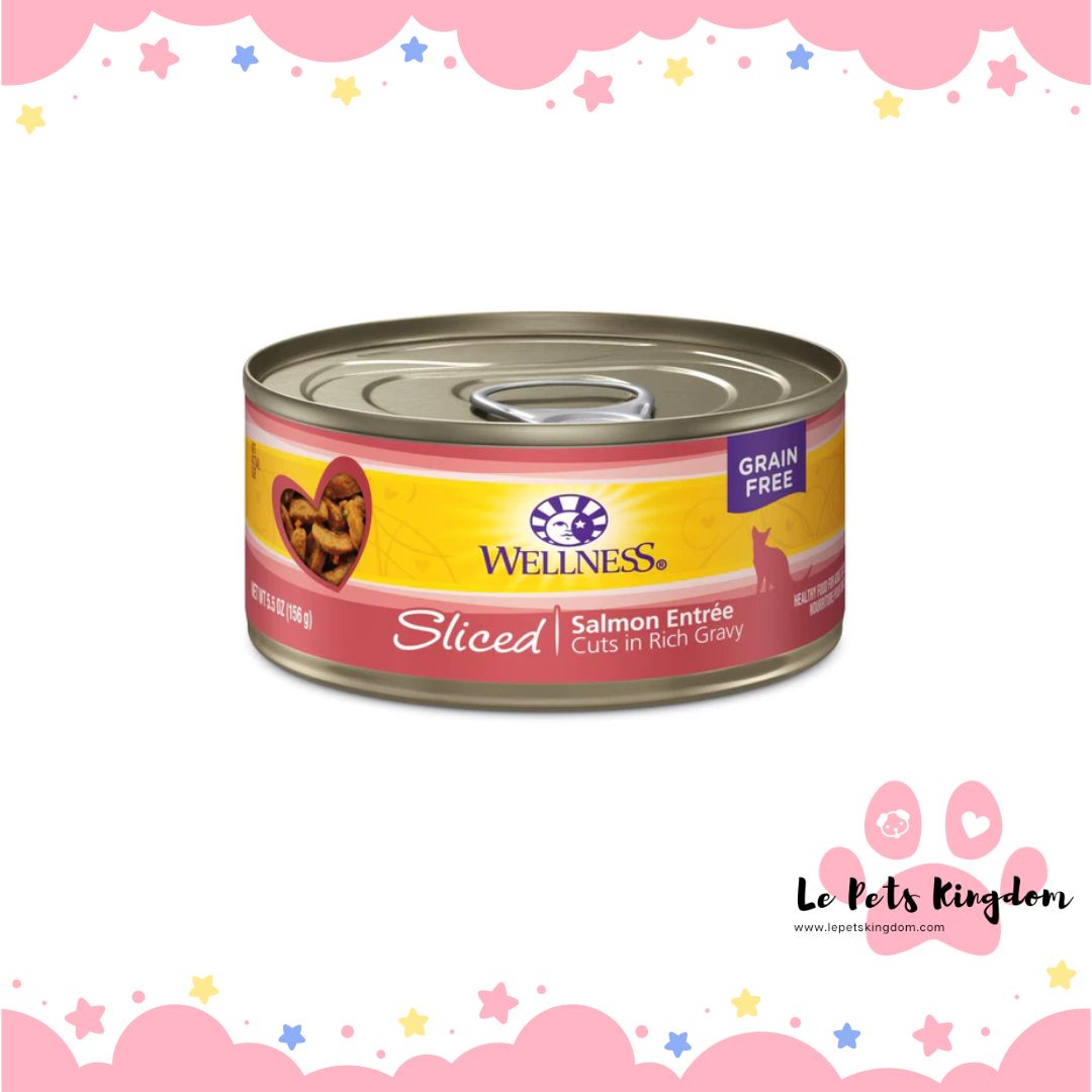 Wellness Complete Health Sliced Salmon Entree Grain-Free Canned Cat Food 156g