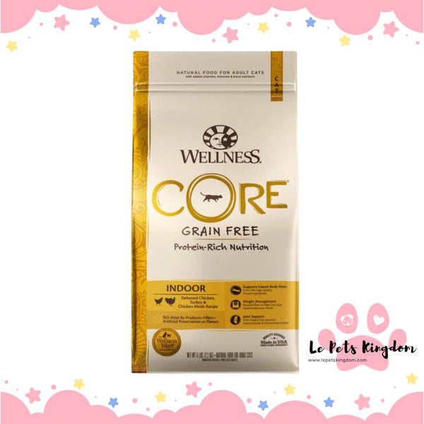 Wellness CORE Indoor Deboned Chicken, Turkey & Chicken Meals Grain-Free Adult Dry Cat Food
