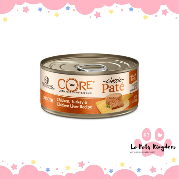 Wellness CORE Pate Chicken, Turkey & Chicken Liver Grain-Free Canned Cat Food 156g