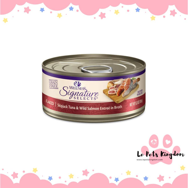 Wellness CORE Signature Selects Flaked Skipjack Tuna & Salmon Grain-Free Canned Cat Food 5.3oz