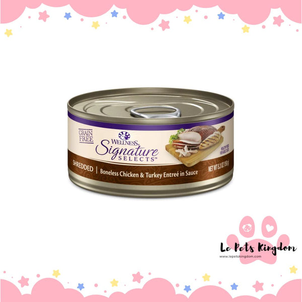 Wellness CORE Signature Selects Shredded Chicken & Turkey Grain-Free Canned Cat Food 5.3oz
