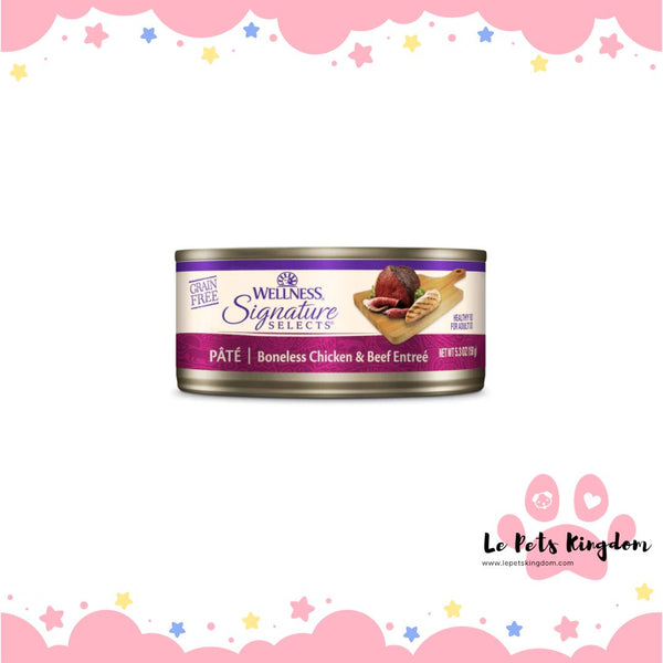 Wellness Core Signature Selects Pate Boneless Chicken & Beef Grain-Free Canned Cat Food 5.3oz