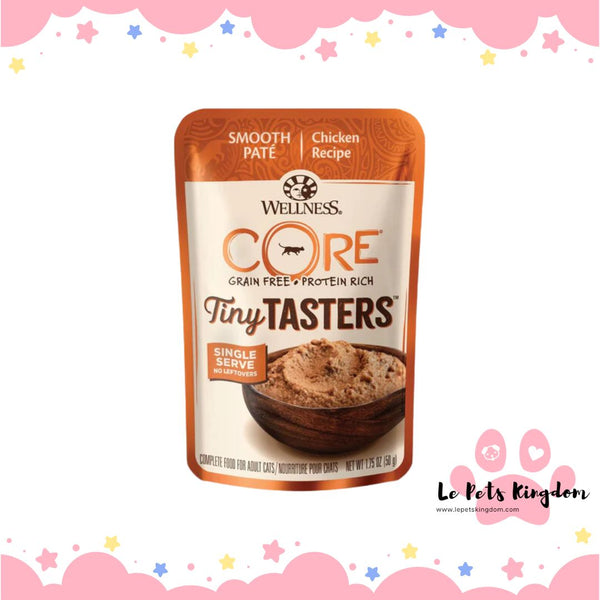 Wellness CORE Tiny Tasters Chicken Pate Grain-Free Adult Pouch Cat Food 1.75oz
