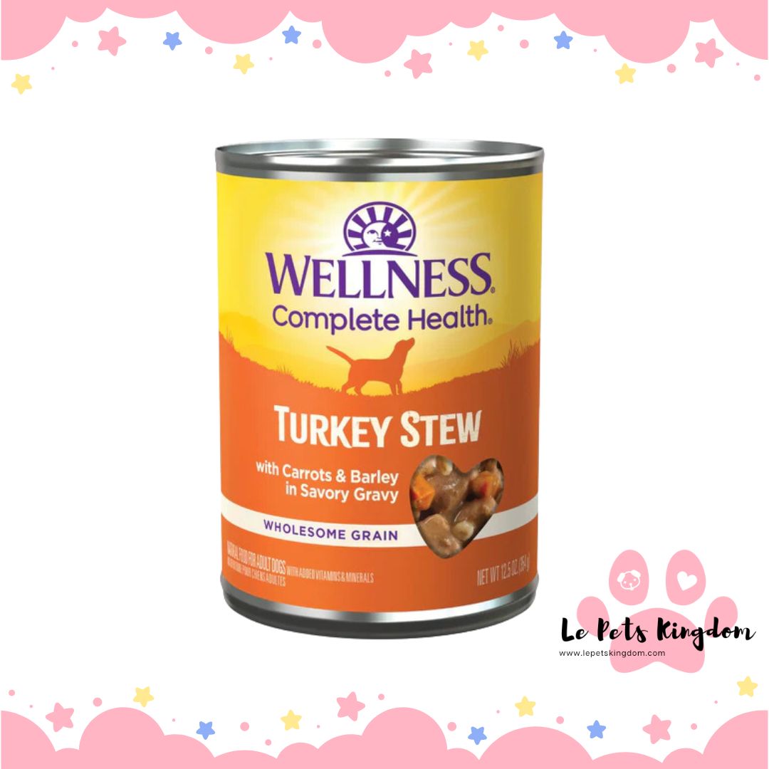 Wellness Complete Health Turkey Stew With Barley & Carrots Canned Dog Food 354g