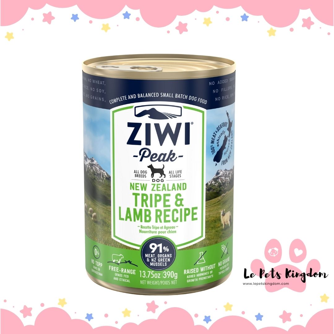 ZiwiPeak New Zealand  Canned Dog Food 390g - Tripe & Lamb