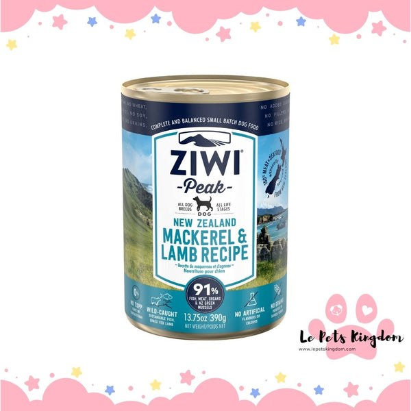 ZiwiPeak New Zealand  Canned Dog Food 390g -Mackerel & Lamb