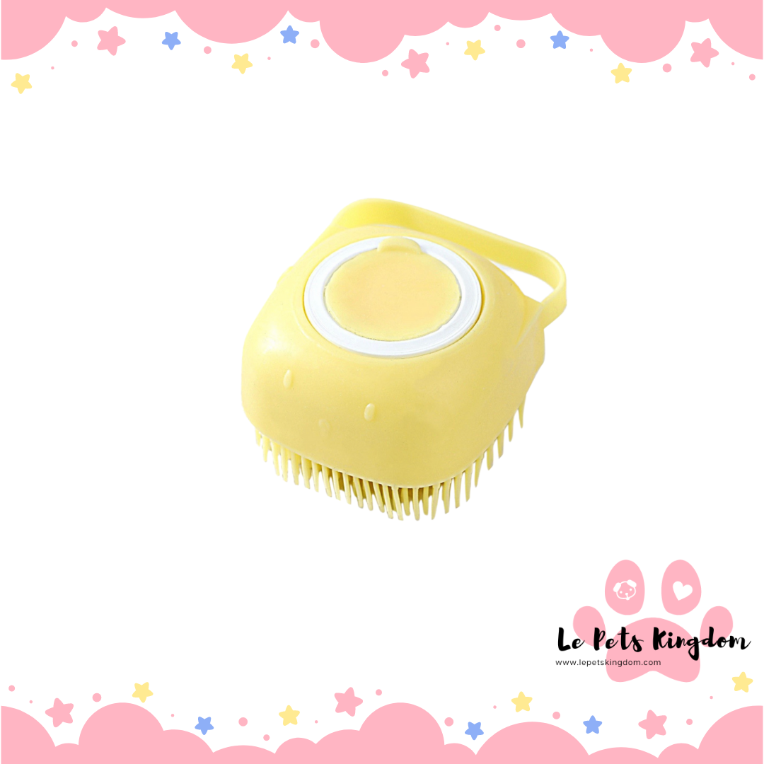 SMILEY Shampoo Shower Brush (Yellow)