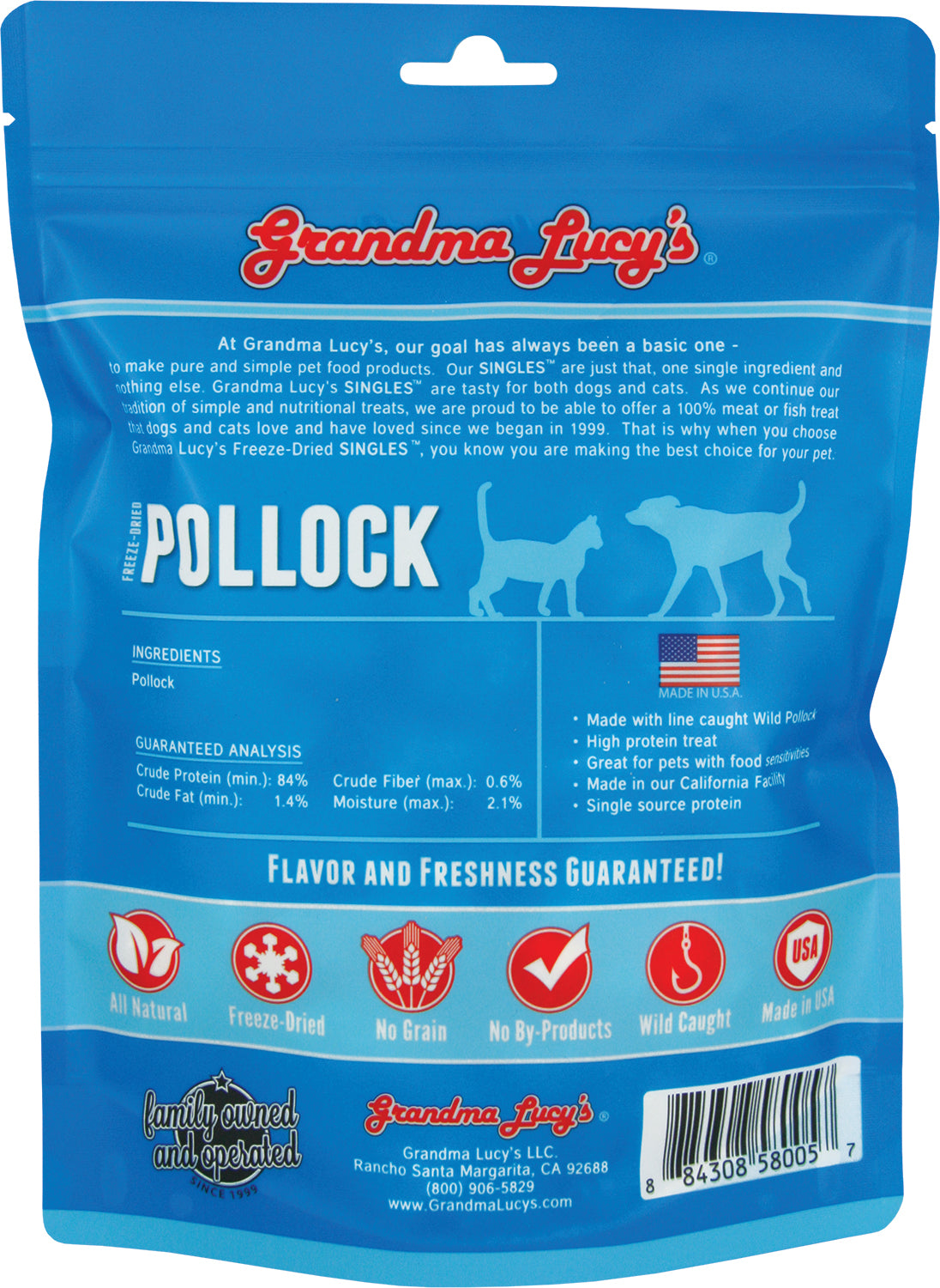 Grandma Lucy's Single Treats - Pollock 1.5oz